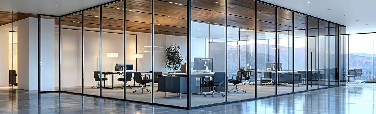 Commercial Aluminium Glass Partition Systems